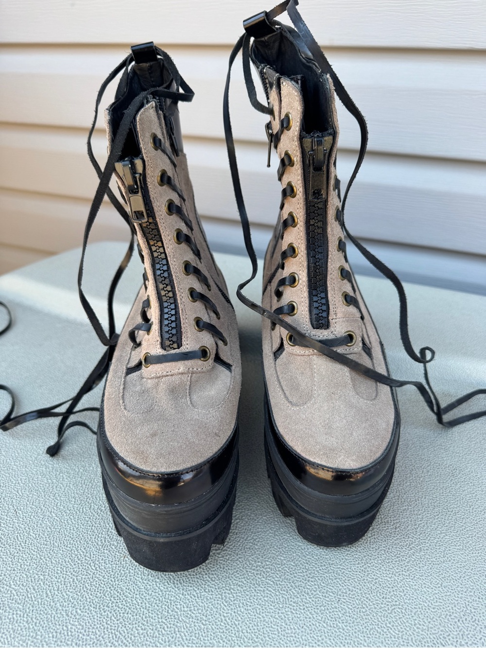 Jeffrey Campbell Andover Platform boots Womens size 6.5M New - Picture 2 of 11